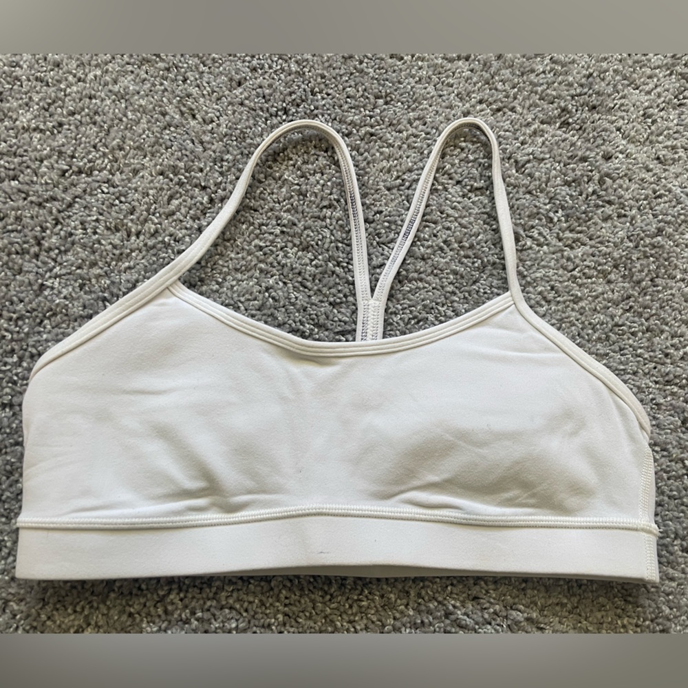 White Lululemon Power Y sports bra - size 10